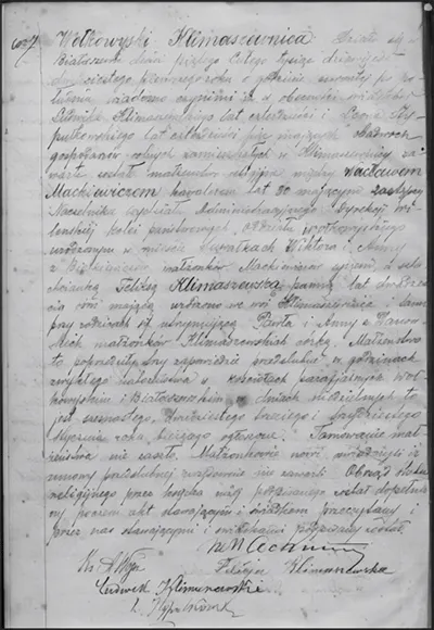 Akt ślubu Wacława Mackiewicza