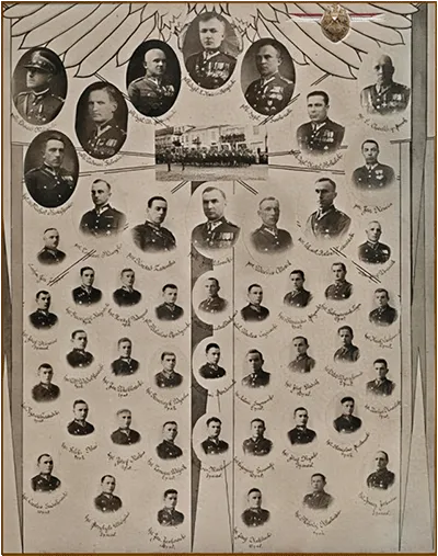 10 Pułk Ułanów Litewskich z Białegostoku, 1934 r. — Alfons Mackiewicz drugi rząd od dołu na środku