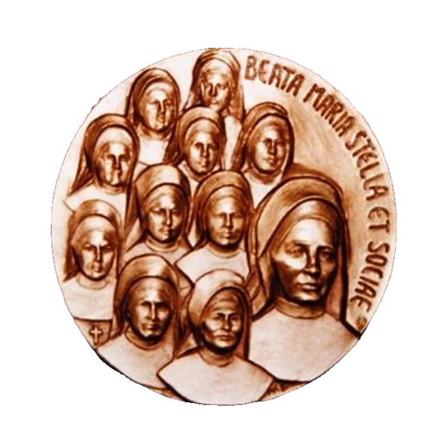 Awers medalu z beatyfikacji Sióstr Męczenniczek Nowogródzkich, 2000