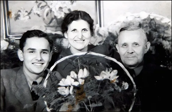 Ryszard, Jadwiga i Władysław Wiecierzyńscy, 1948 r.